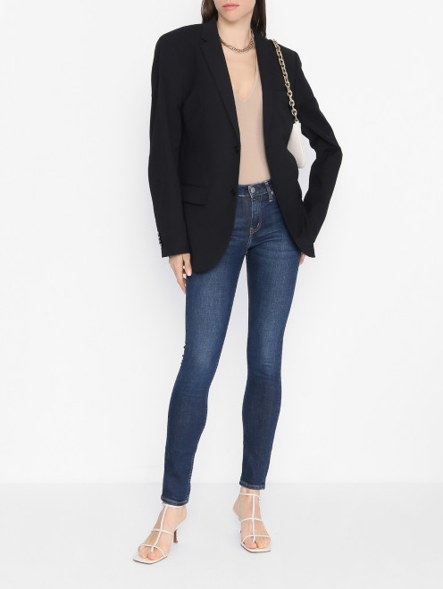 Зауженные джинсы из смешанного хлопка Calvin Klein Jeans - МодельОбщийВид