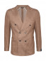 Двубортный пиджак из льна с карманами Tombolini  –  Общий вид