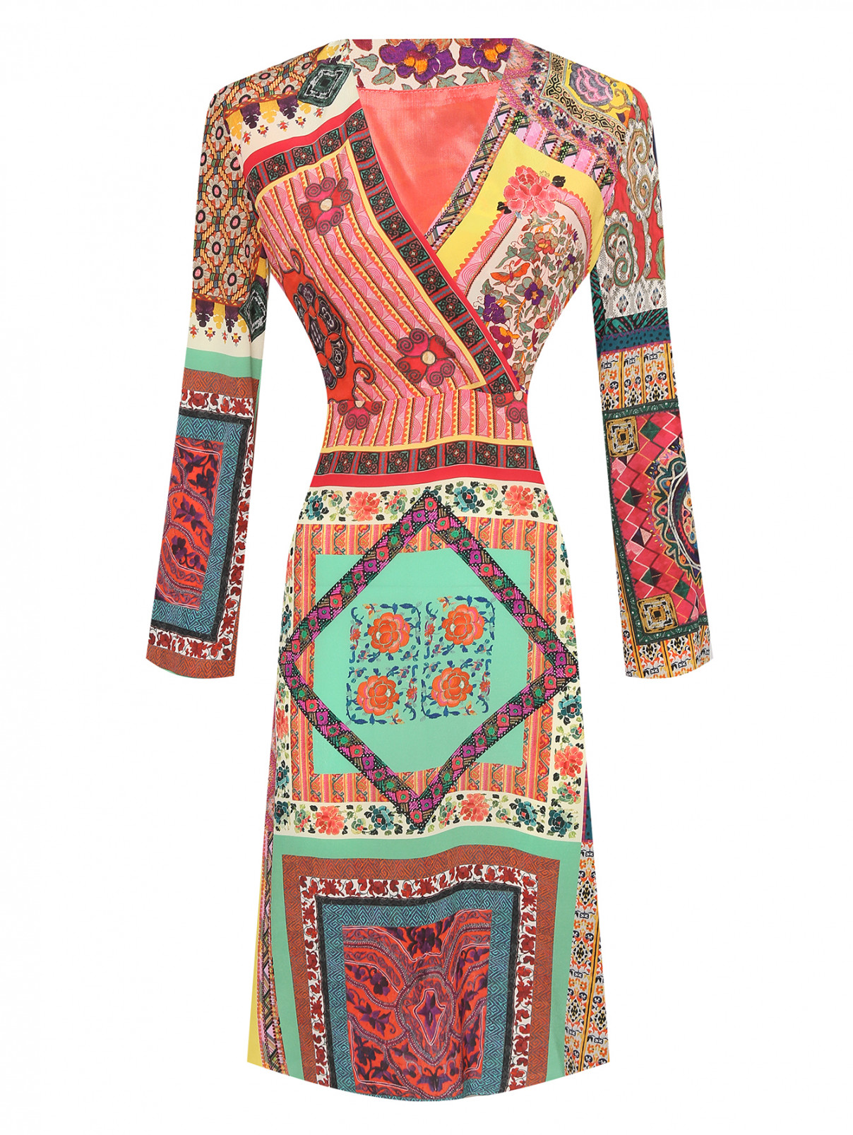 Платье из шелка с узором Etro  –  Общий вид  – Цвет:  Узор