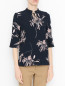 Блуза из вискозы с цветочным узором PennyBlack  –  МодельВерхНиз