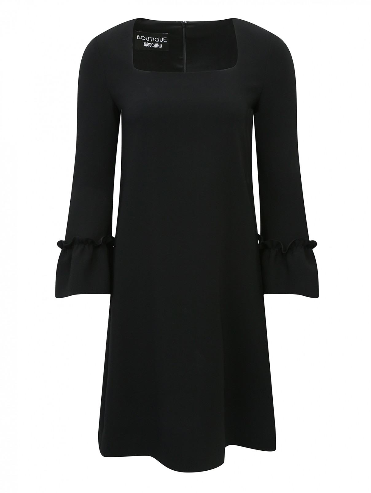 Платье свободного кроя Moschino Boutique  –  Общий вид  – Цвет:  Черный