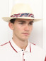 Шляпа соломенная с декоративной лентой BOSCO  –  Модель Общий вид