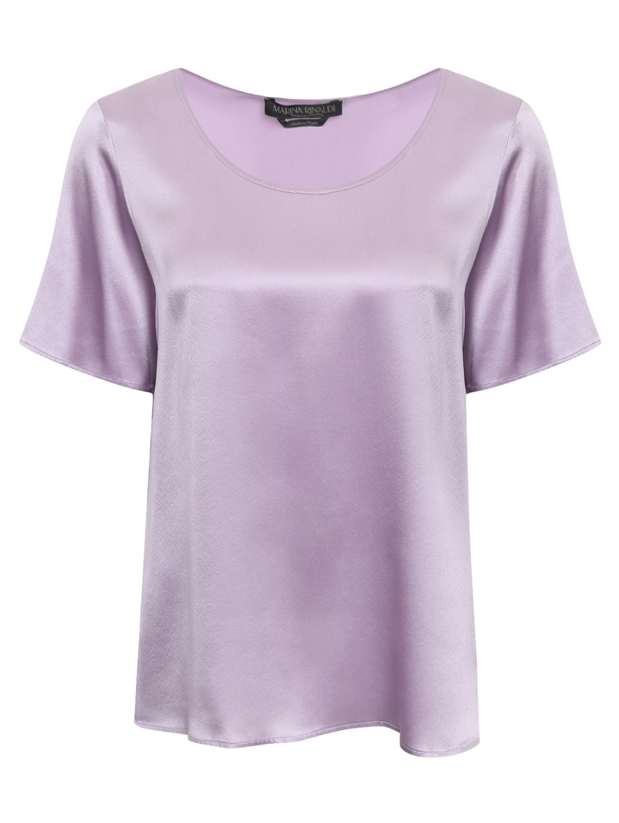 Блуза из шелка Marina Rinaldi  –  Общий вид  – Цвет:  Розовый