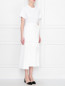 Платье прямого кроя из смешанного хлопка с короткими рукавами 3.1 Phillip Lim  –  МодельВерхНиз
