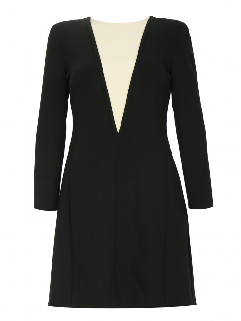 Платье-футляр из шерсти с контрастной вставкой Giambattista Valli - Общий вид