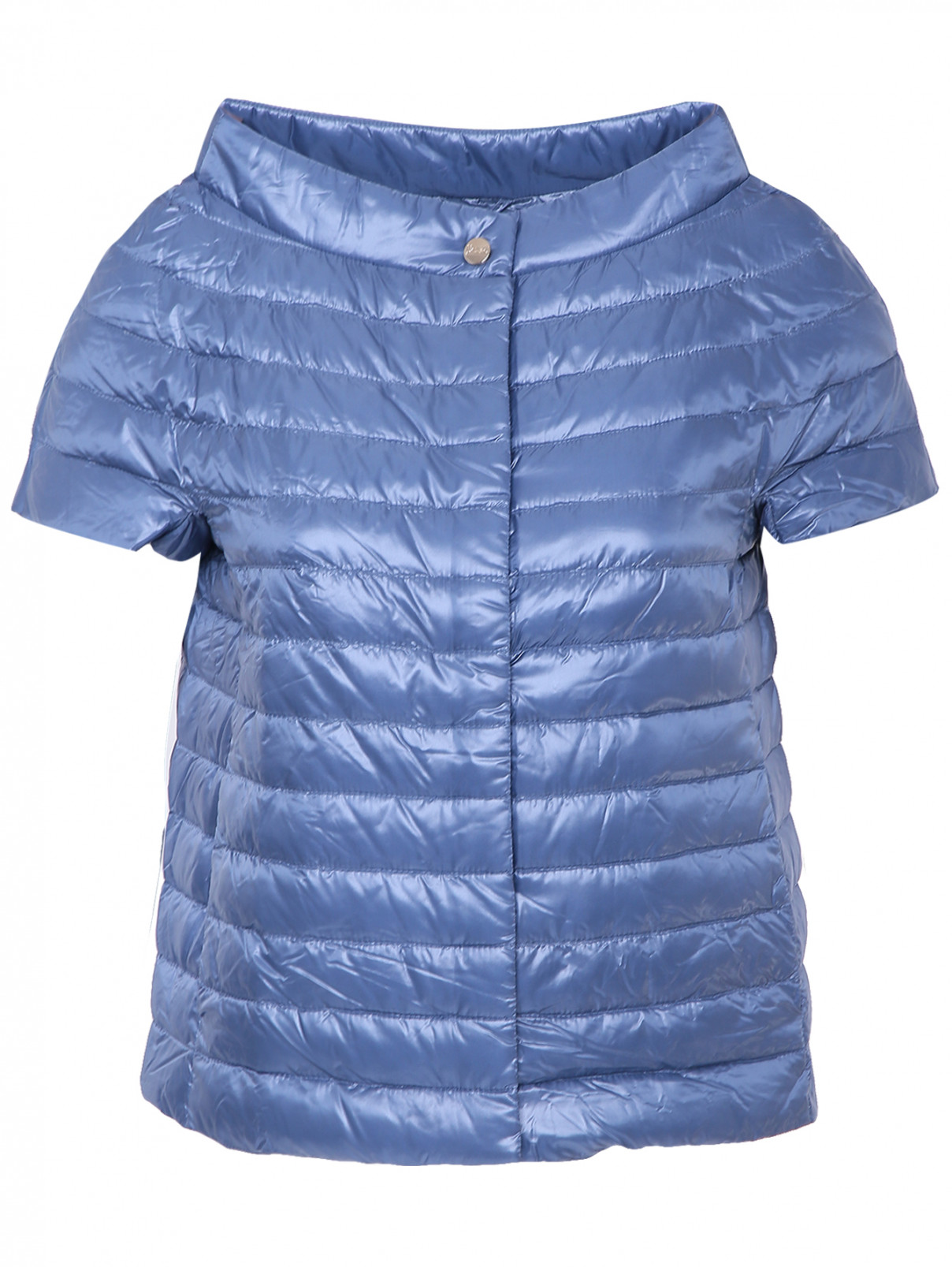 Стеганая куртка с коротким рукавом Herno  –  Общий вид  – Цвет:  Синий