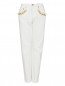 Джинсы-бойфренды декорированные искусственным жемчугом Forte Dei Marmi Couture  –  Общий вид