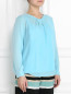 Блуза из шелка с драпировкой Marina Rinaldi  –  Модель Верх-Низ