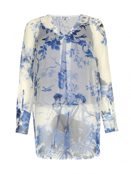 Удлиненная блуза с цветочным узором Dondup - Общий вид