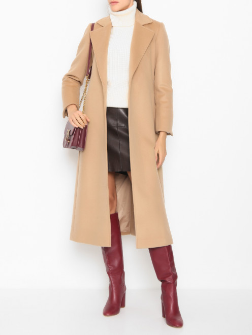 Пальто из шерсти с поясом Max&Co - МодельОбщийВид