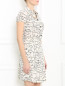 Платье из шелка с узором Moschino Cheap&Chic  –  Модель Верх-Низ