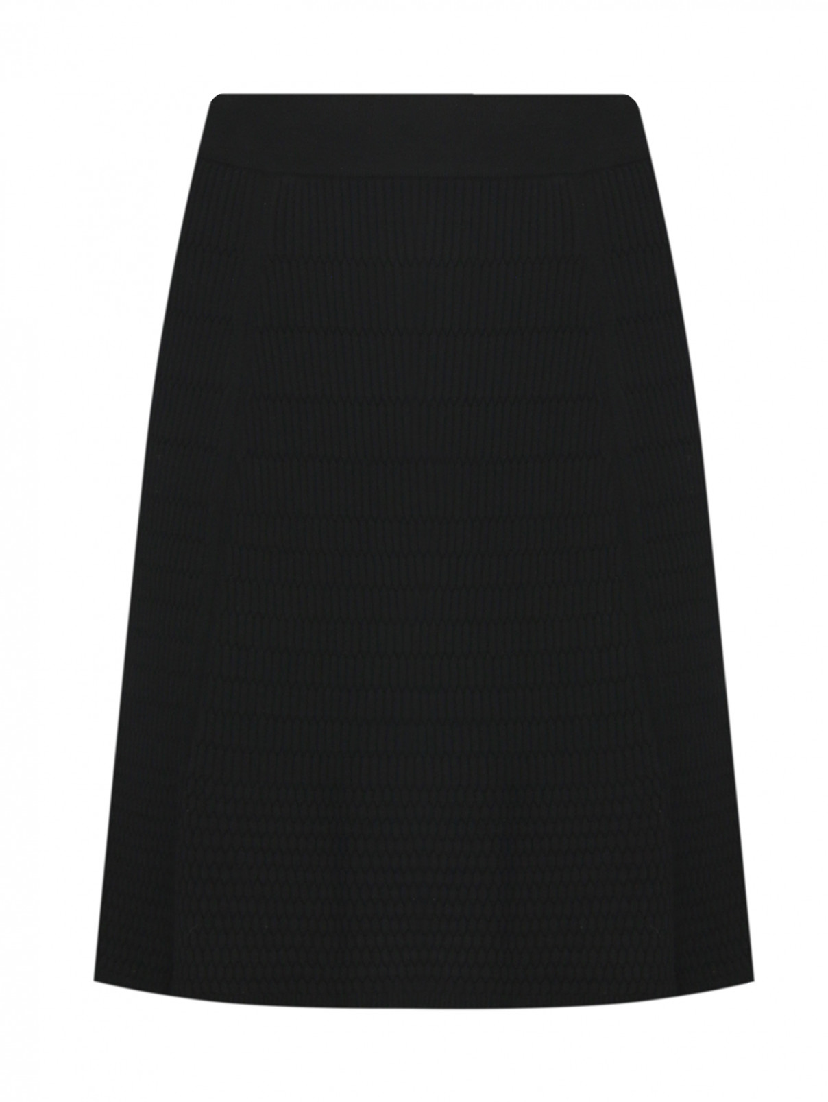 Трикотажная юбка на резинке Kenzo  –  Общий вид  – Цвет:  Черный