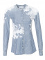 Блуза с узором "полоска" и кружевной аппликацией Ermanno Scervino  –  Общий вид