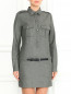 Платье-рубашка из шерсти с поясом Barbara Bui  –  Модель Верх-Низ