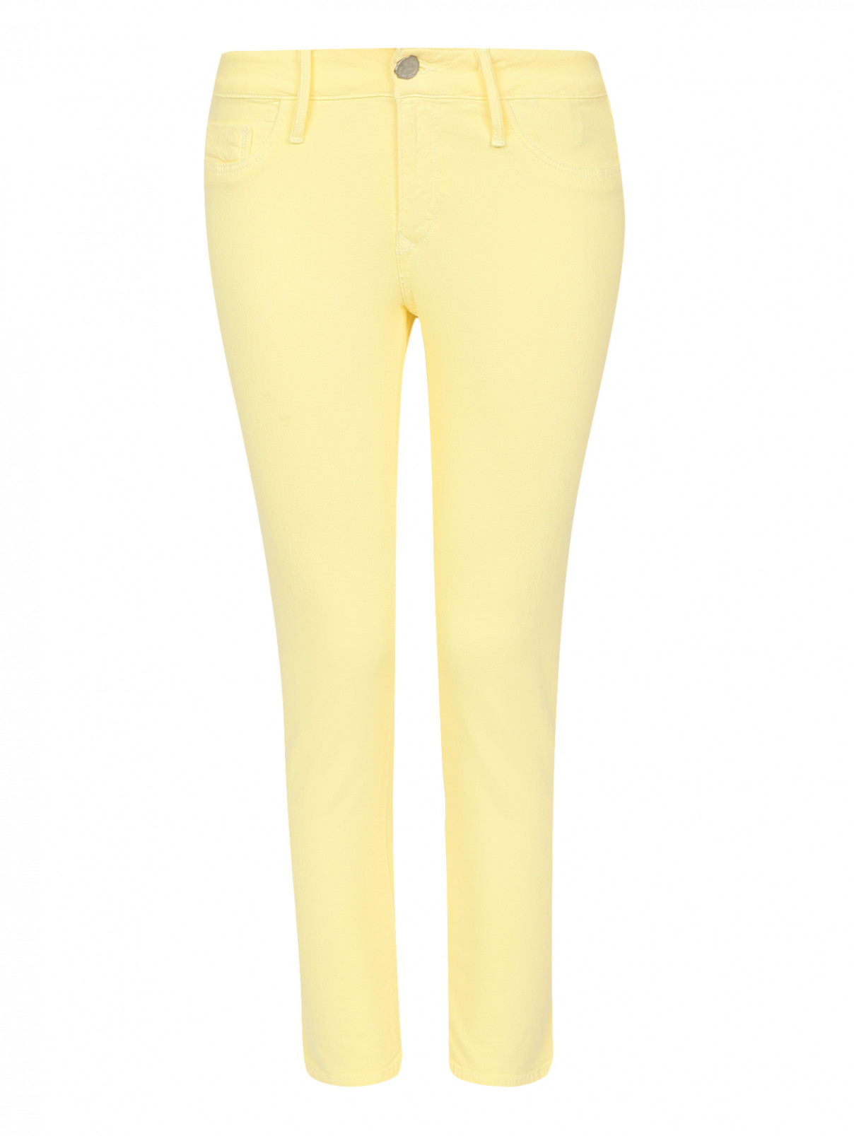 Укороченные джинсы узкого кроя Black Orchid  –  Общий вид  – Цвет:  Желтый