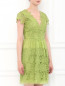Платье из хлопка и шелка с ажурными вставками Alberta Ferretti  –  Модель Верх-Низ