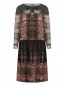 Платье из шелка с кружевной отделкой Alberta Ferretti  –  Общий вид