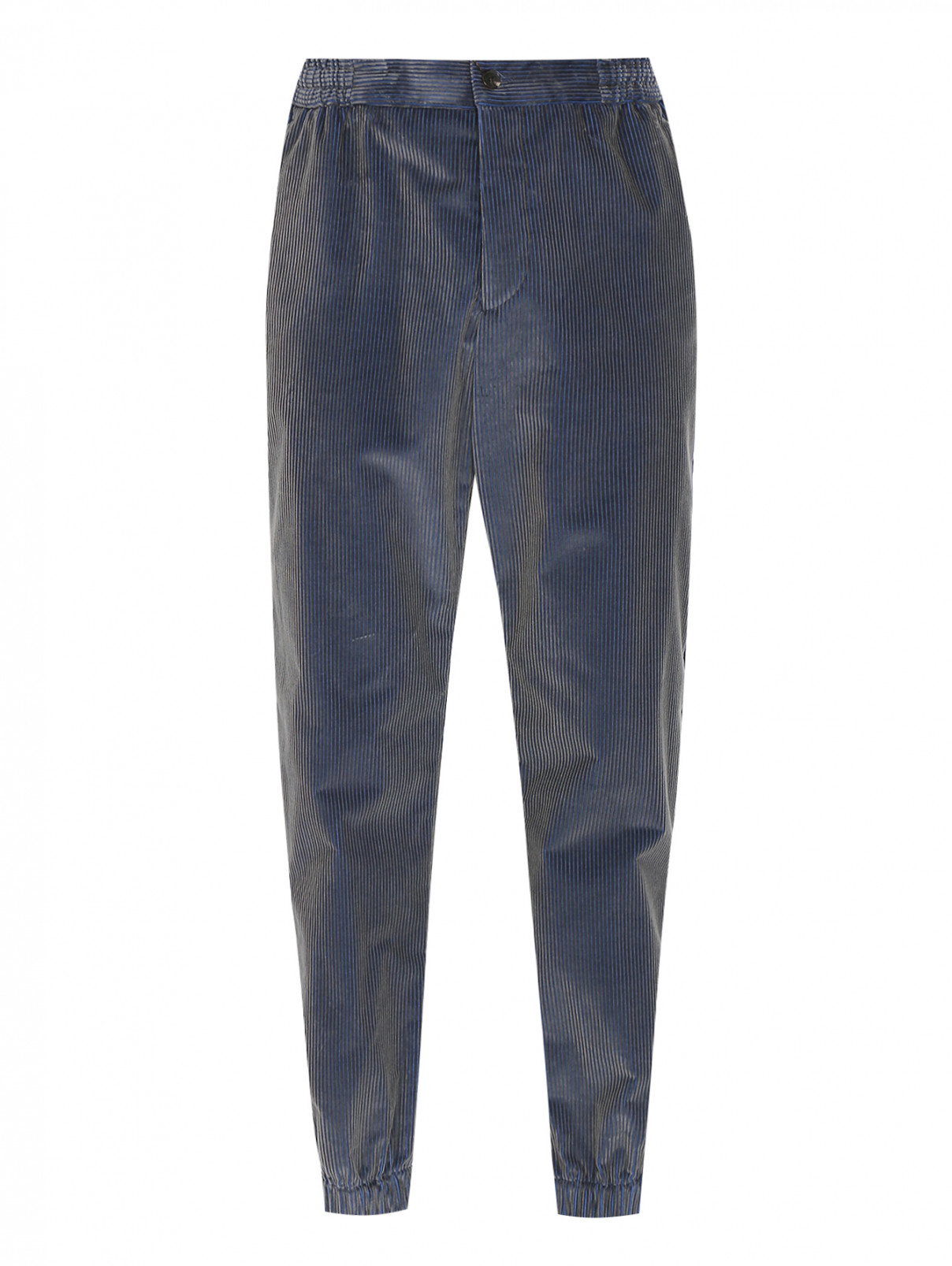 Вельветовые брюки с карманами Etro  –  Общий вид  – Цвет:  Синий