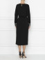 Платье-миди с декоративной отделкой на рукавах Alberta Ferretti  –  МодельВерхНиз1