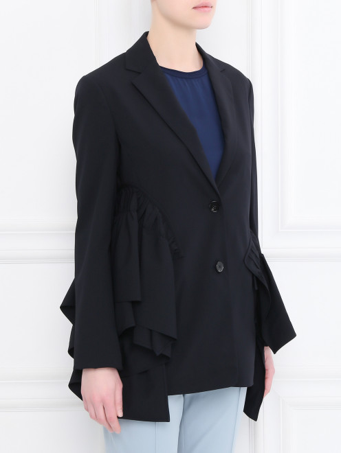 Жакет из шерсти с драпировкой Jil Sander - МодельВерхНиз