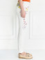Джинсы из плотного денима с цветочной вышивкой Etro  –  Модель Верх-Низ2