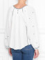 Блуза из хлопка с отделкой Isabel Marant  –  МодельВерхНиз1