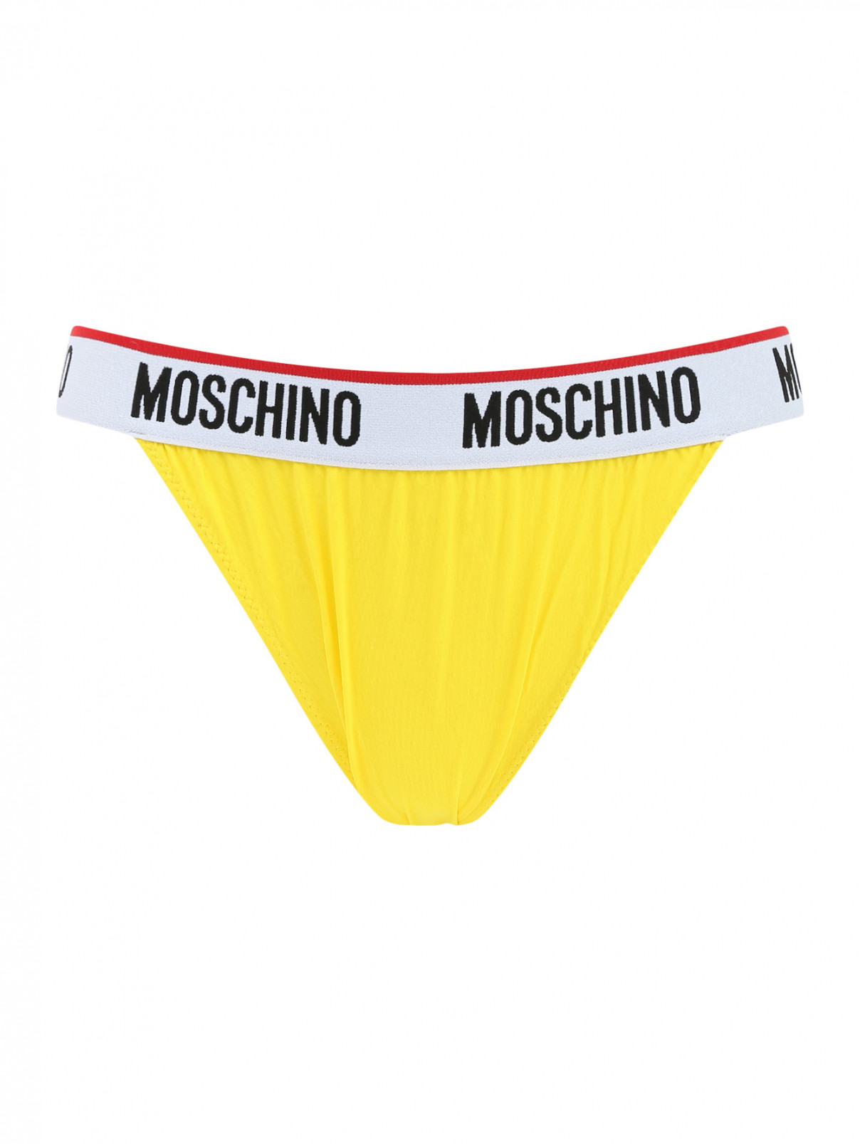 Купальник низ на широкой резинке Moschino Couture  –  Общий вид  – Цвет:  Желтый