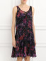 Платье из шелка с цветочным узором Etro  –  Модель Верх-Низ