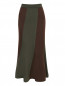 Трикотажная юбка из шерсти с узором "полоска" I'M Isola Marras  –  Общий вид