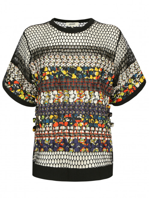 Блуза с аппликацией из тесьмы Jean Paul Gaultier - Общий вид