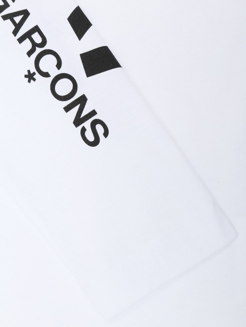 Лонгслив из хлопка с апликацией на рукавах  Comme des Garcons - Деталь