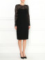 Платье-футляр с вставкой из кружева Carolina Herrera  –  Модель Общий вид