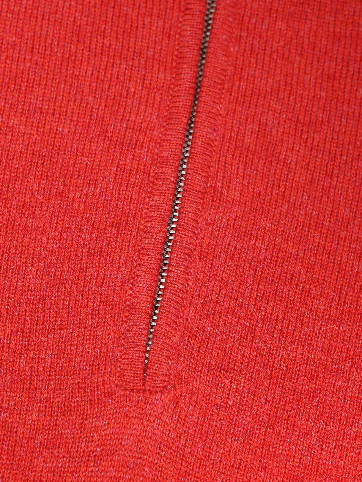 Джемпер из кашемира на молнии Piacenza Cashmere  –  Деталь  – Цвет:  Красный