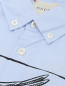 Рубашка хлопковая с крупным принтом Gucci  –  Деталь