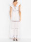 Хлопковое платье-макси с вышивкой и воланами Charo Ruiz  –  МодельВерхНиз1
