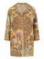 Пальто из хлопка и льна с цветочным узором Etro  –  Общий вид