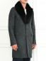 Пальто из шерсти с пуховым подкладом Ermanno Scervino  –  Модель Верх-Низ