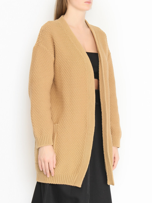 Кардиган из хлопка с карманами Max Mara - МодельВерхНиз