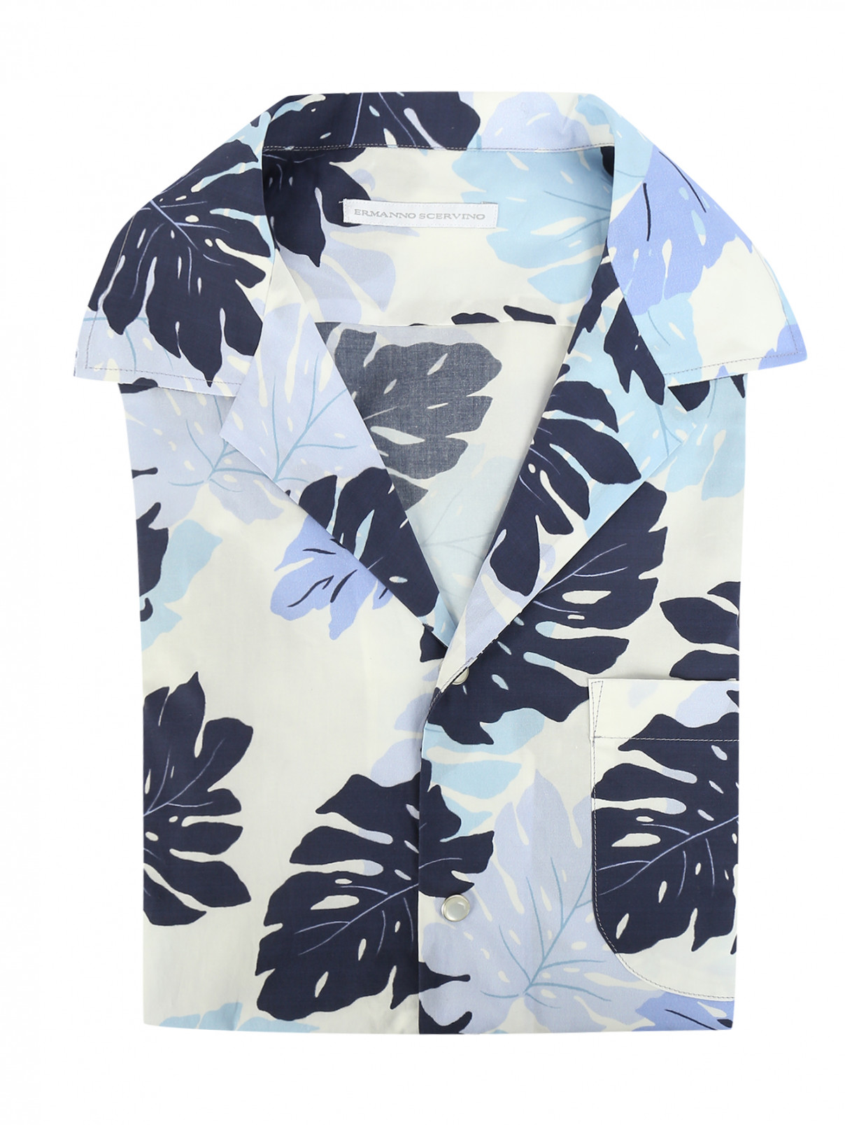 Рубашка из хлопка с коротким рукавом Ermanno Scervino  –  Общий вид  – Цвет:  Узор