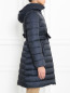 Пуховое пальто с поясом и капюшоном S Max Mara  –  Модель Верх-Низ2