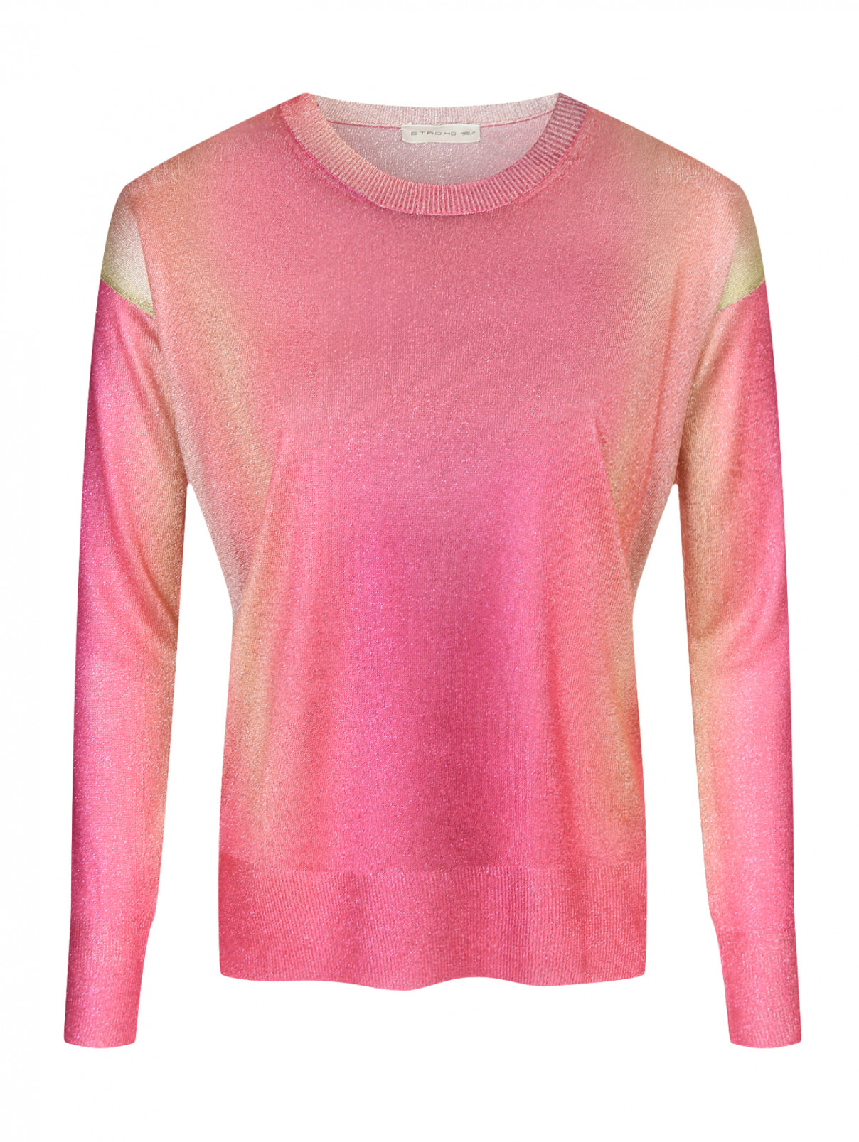 Джемпер мелкой вязки Etro  –  Общий вид  – Цвет:  Розовый