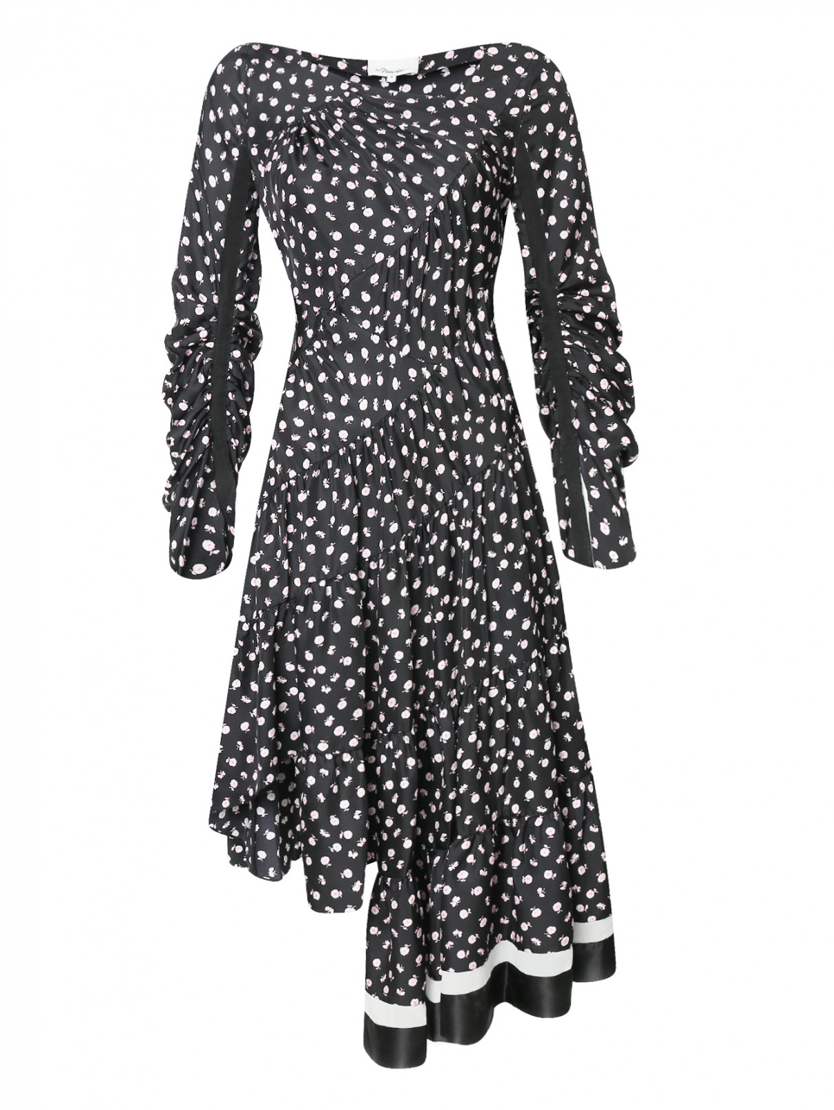 Платье из шелка асимметричного кроя с узором 3.1 Phillip Lim  –  Общий вид  – Цвет:  Узор