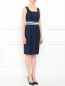 Платье-футляр из хлопка с контрастной вставкой Carolina Herrera  –  Модель Общий вид