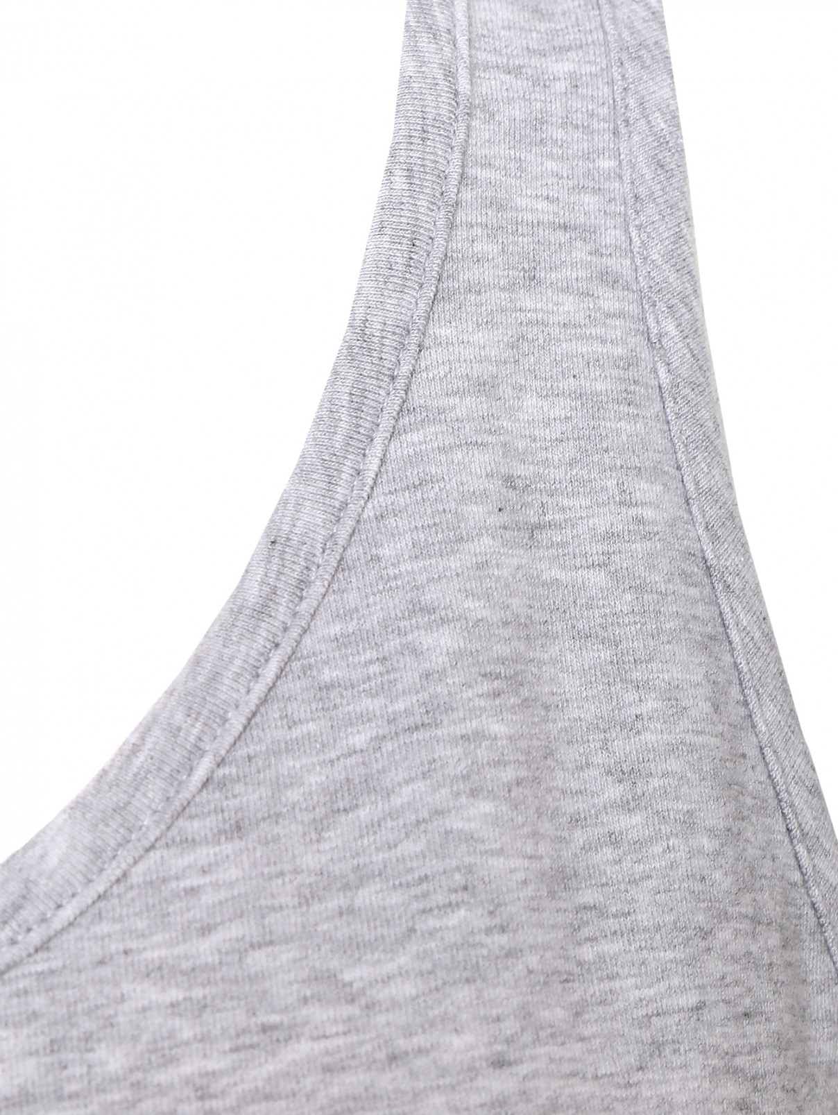 Топ из хлопка с логотипом Moschino Underwear  –  Деталь  – Цвет:  Серый