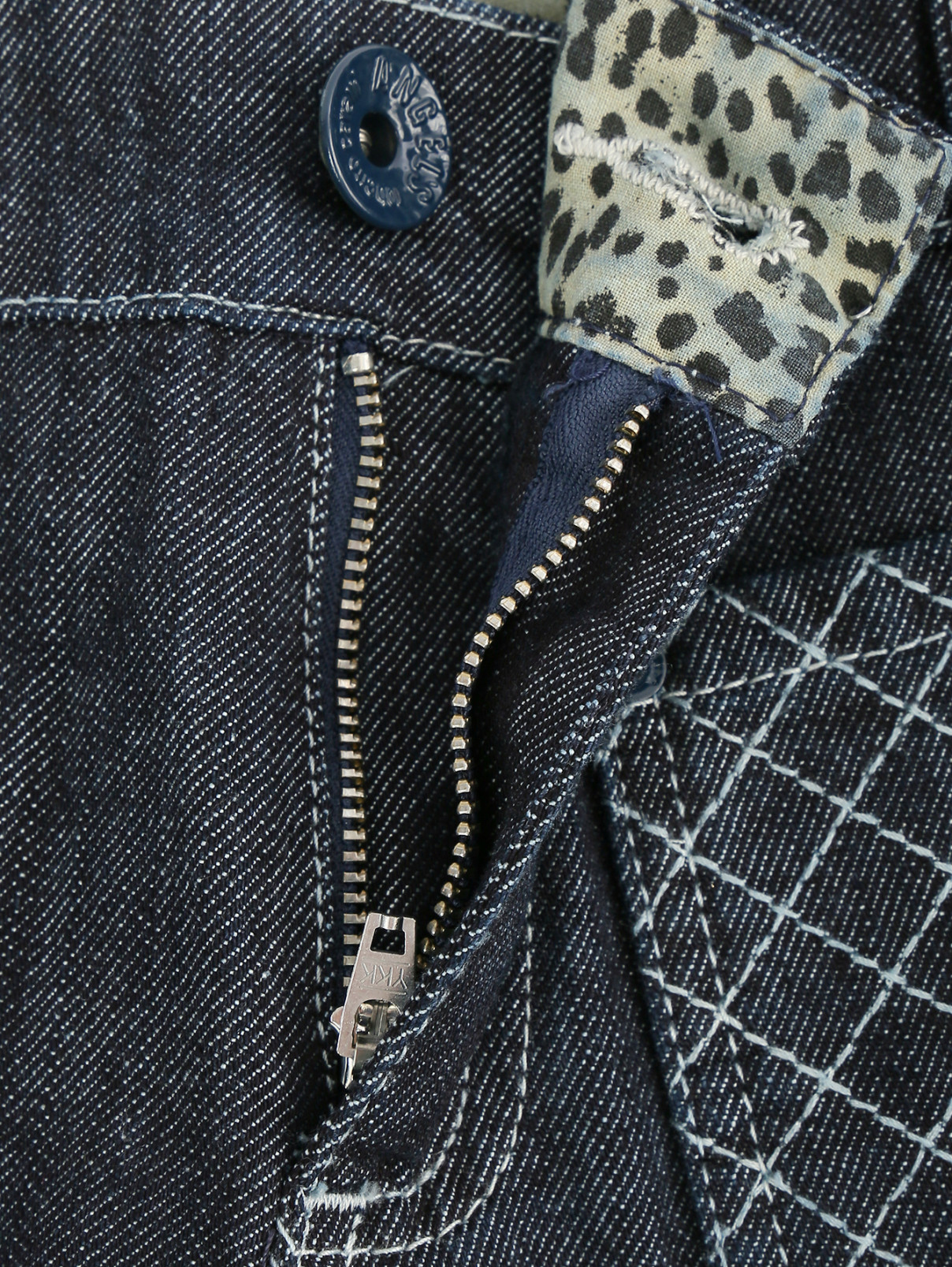 Джинсы со стегаными карманами Roberto Cavalli  –  Деталь  – Цвет:  Синий