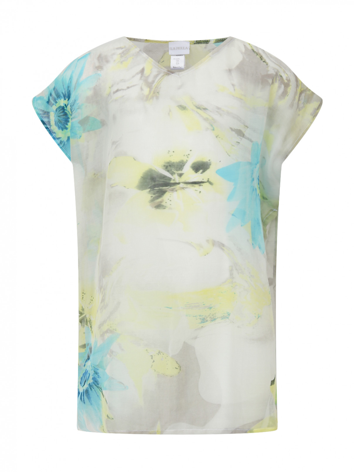 Блуза с цветочным узором La Perla  –  Общий вид  – Цвет:  Узор