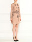 Платье-мини с принтом и длинными рукавами Moschino Boutique  –  Модель Общий вид