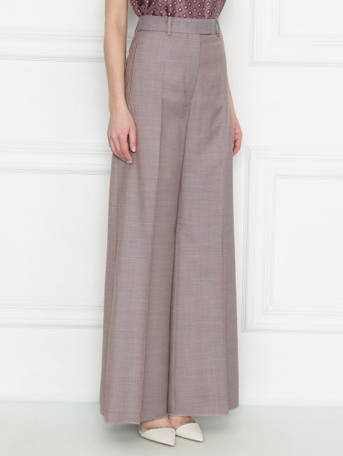 Брюки из шерсти прямого кроя Sportmax - МодельВерхНиз
