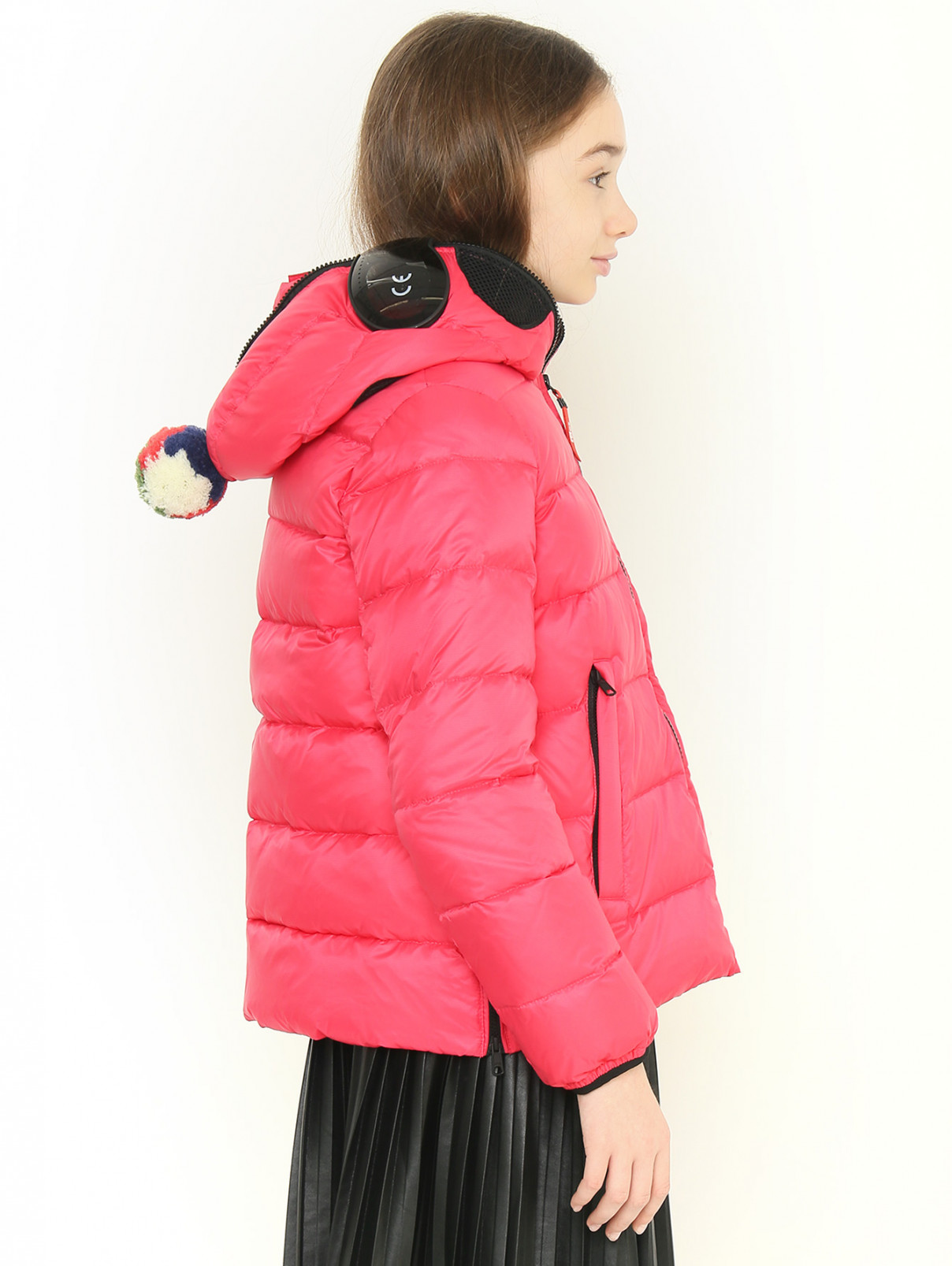 Куртка с капюшоном-шлемом Ai Riders  –  МодельВерхНиз2  – Цвет:  Розовый