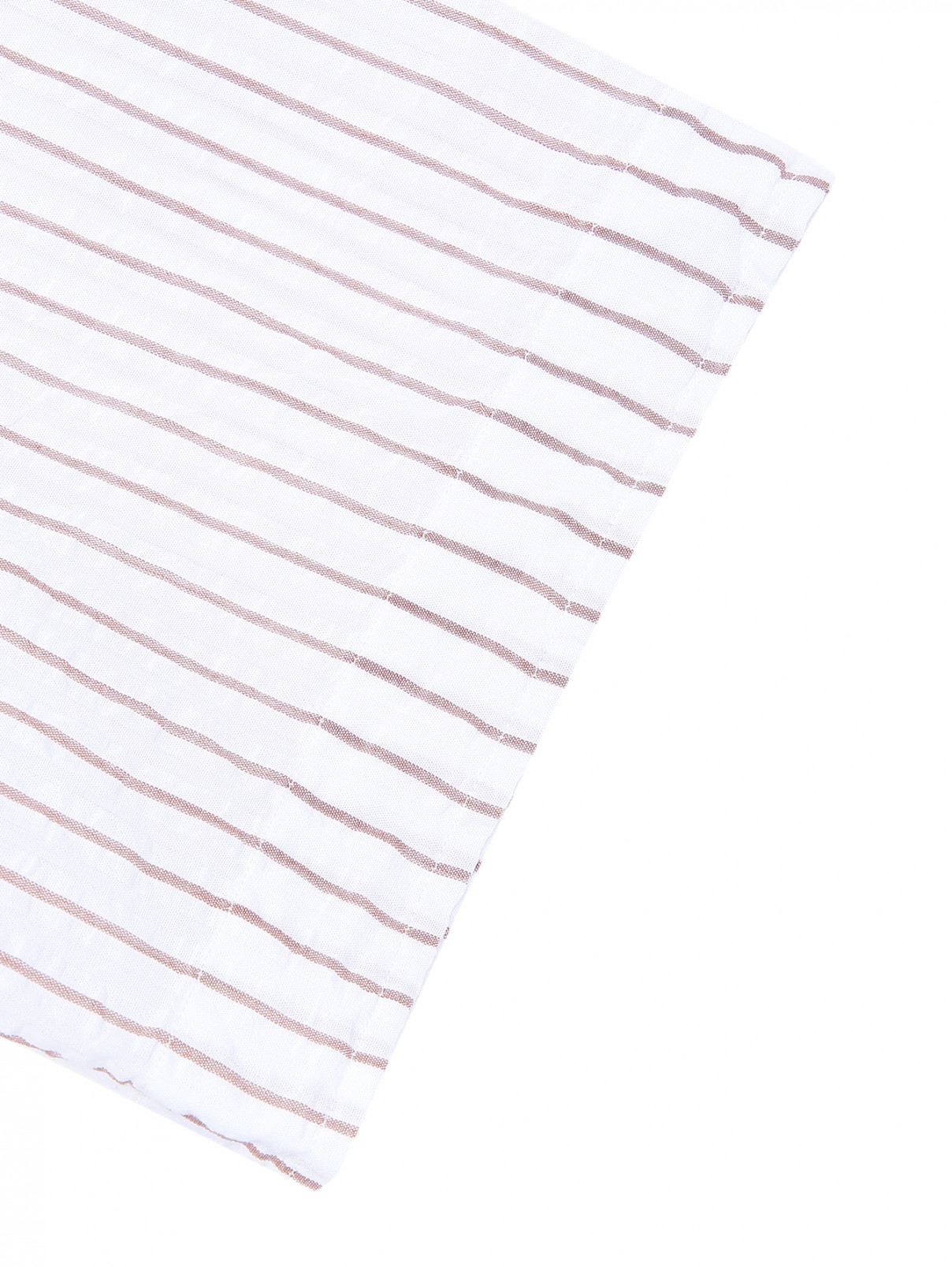 Рубашка из хлопка с узором полоска Giampaolo  –  Деталь1  – Цвет:  Белый